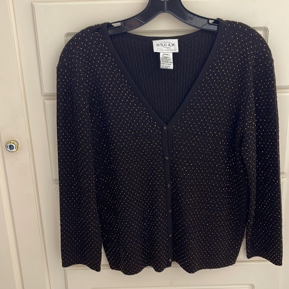 Oscar by Oscar de la Renta Sequin beaded Cardigan